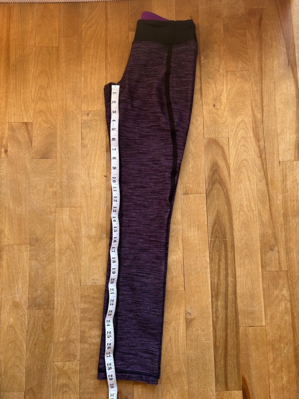 Lululemon Womens Purple Active Leggings with Contrast Waistband - Picture 4 of 6